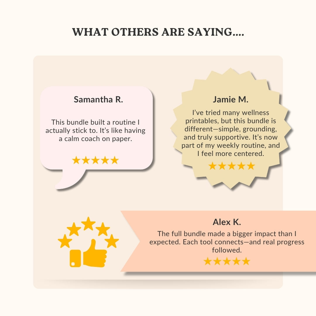 The Mental Clarity & Self-Care Bundle โ 5 Therapist Tools for Focus, Calm, and Inner Balance