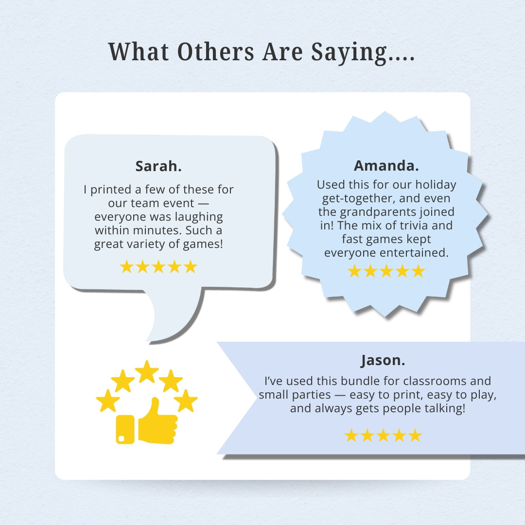 Icebreaker Games Bundle – Fun Party, Classroom & Team Icebreakers