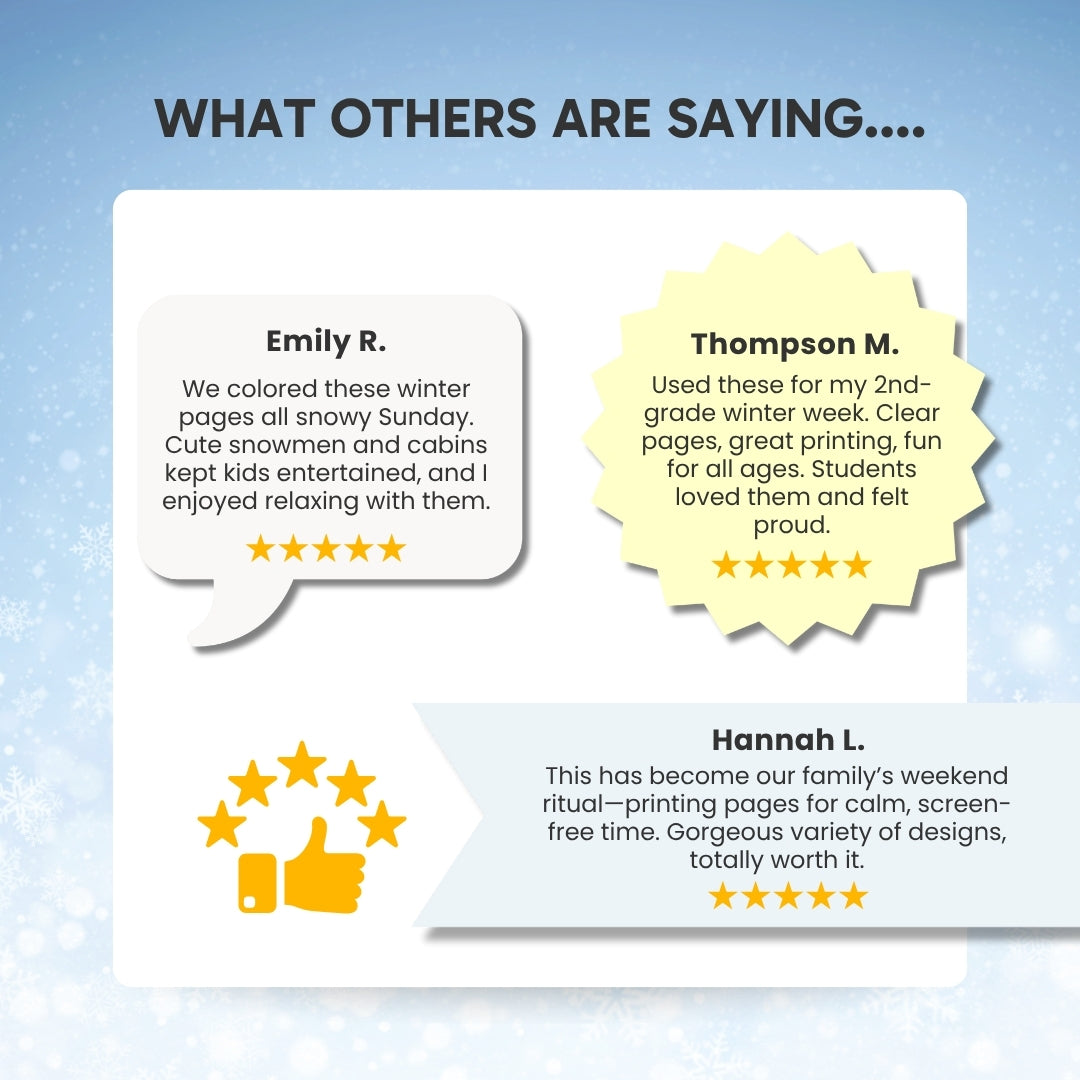 The Ultimate Winter Coloring Bundle – Cozy Art Fun for Kids & Families