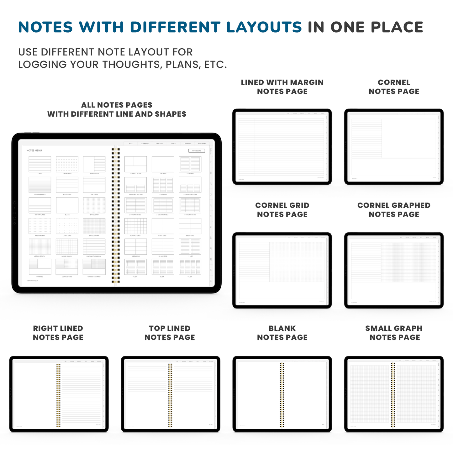 MODERN - NEUTRAL MINIMAL DIGITAL PLANNER - Digital Planner, Goodnotes Planner, iPad Planner, Notability Planner, Dated Digital Planner, 2023 2024 Undated Planner