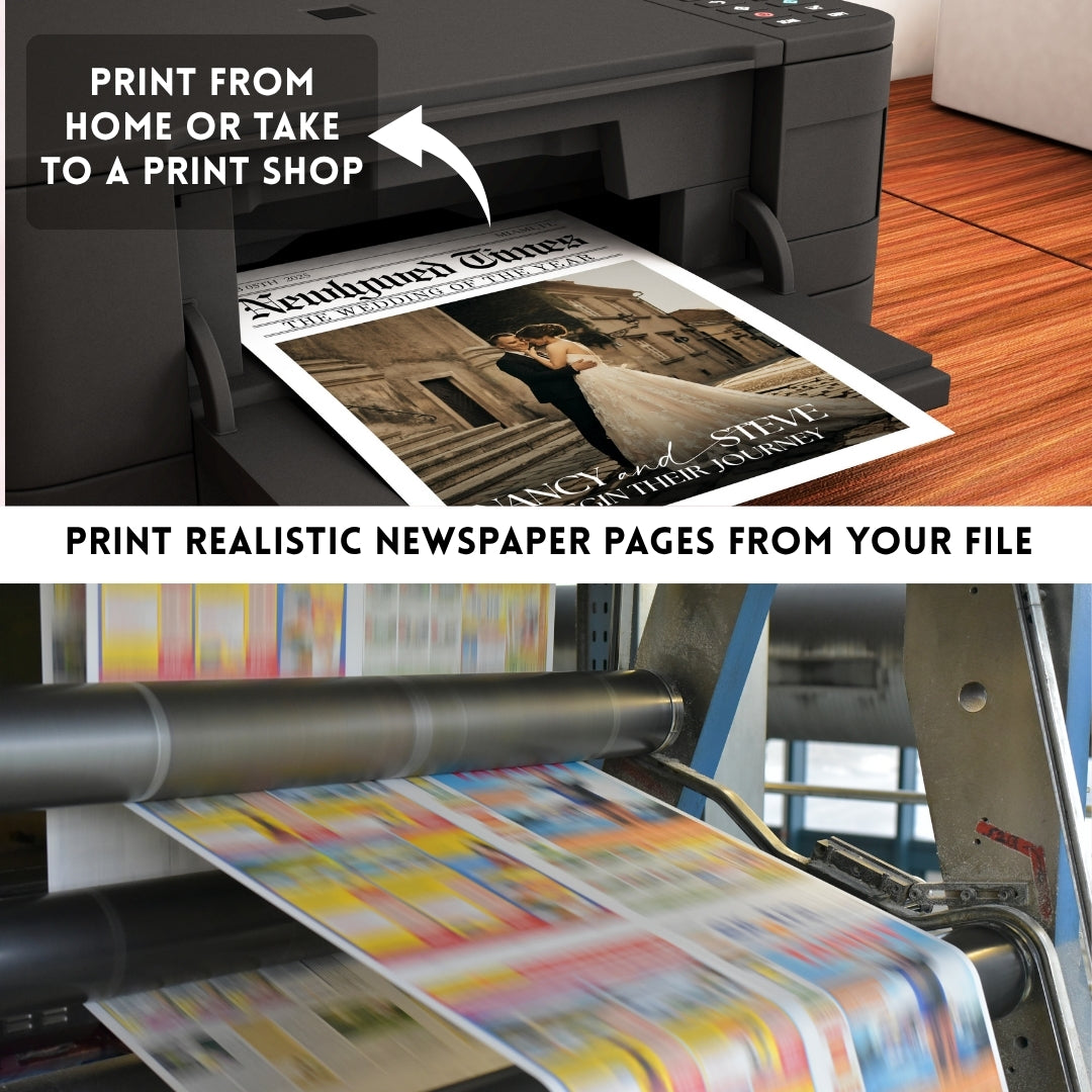 Couple Anniversary Newspaper Template – A Creative Touch for Your Big Day