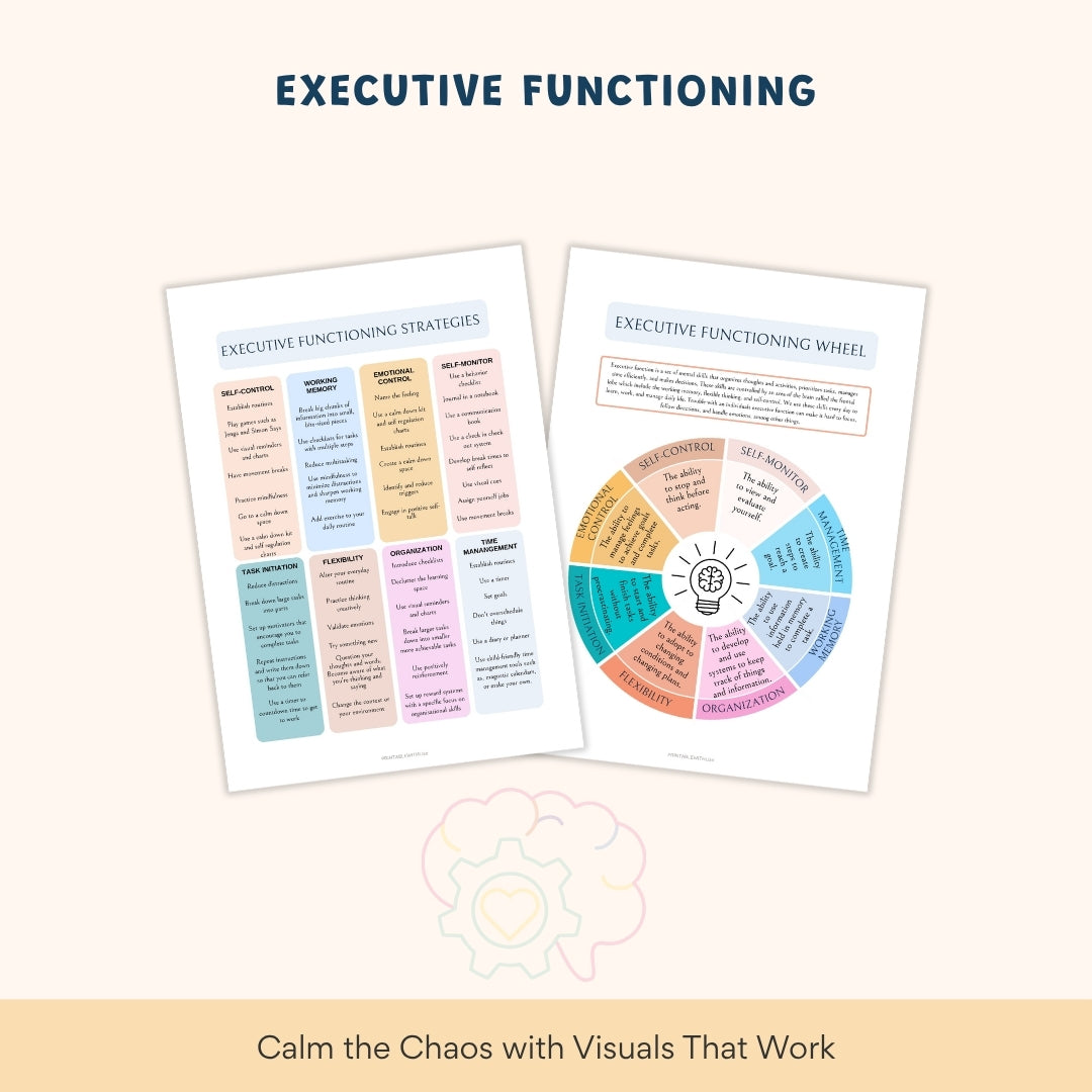 ADHD Executive Functioning Worksheet Bundle for Kids & Teens | Emotional Regulation, Time Management & Focus Tools (130+ Pages)