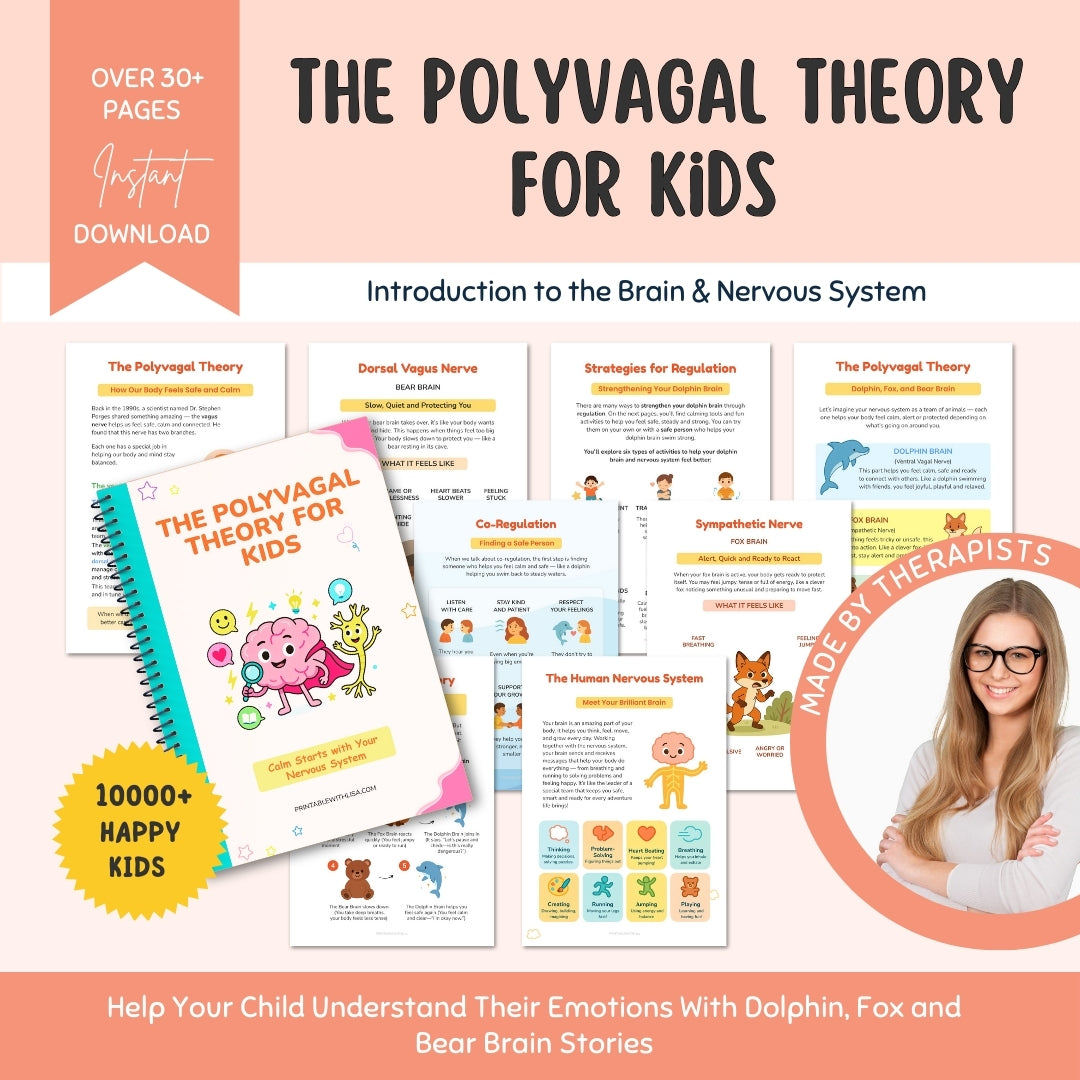 The Polyvagal Theory for Kids | Nervous System Regulation Workbook | Emotional Toolkit with Brain Metaphors