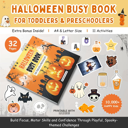 Halloween Busy Book for Toddlers & Preschoolers – Spooky-Smart Learning