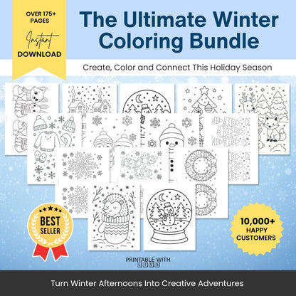 The Ultimate Winter Coloring Bundle – Cozy Art Fun for Kids & Families