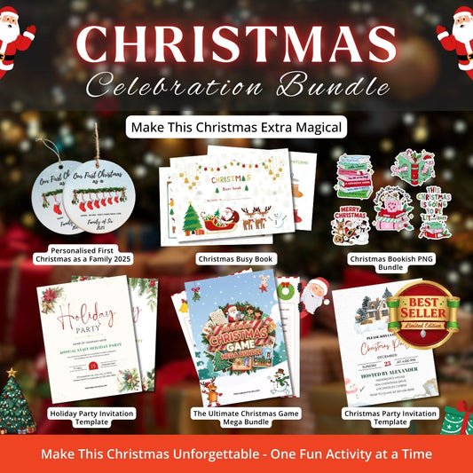 Christmas Celebration Bundle – Personalized First Christmas as a Family 2025
