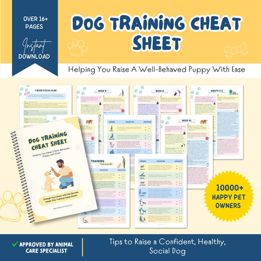 Dog Training Cheat Sheet – Printable Puppy Training Plan & Command Guide