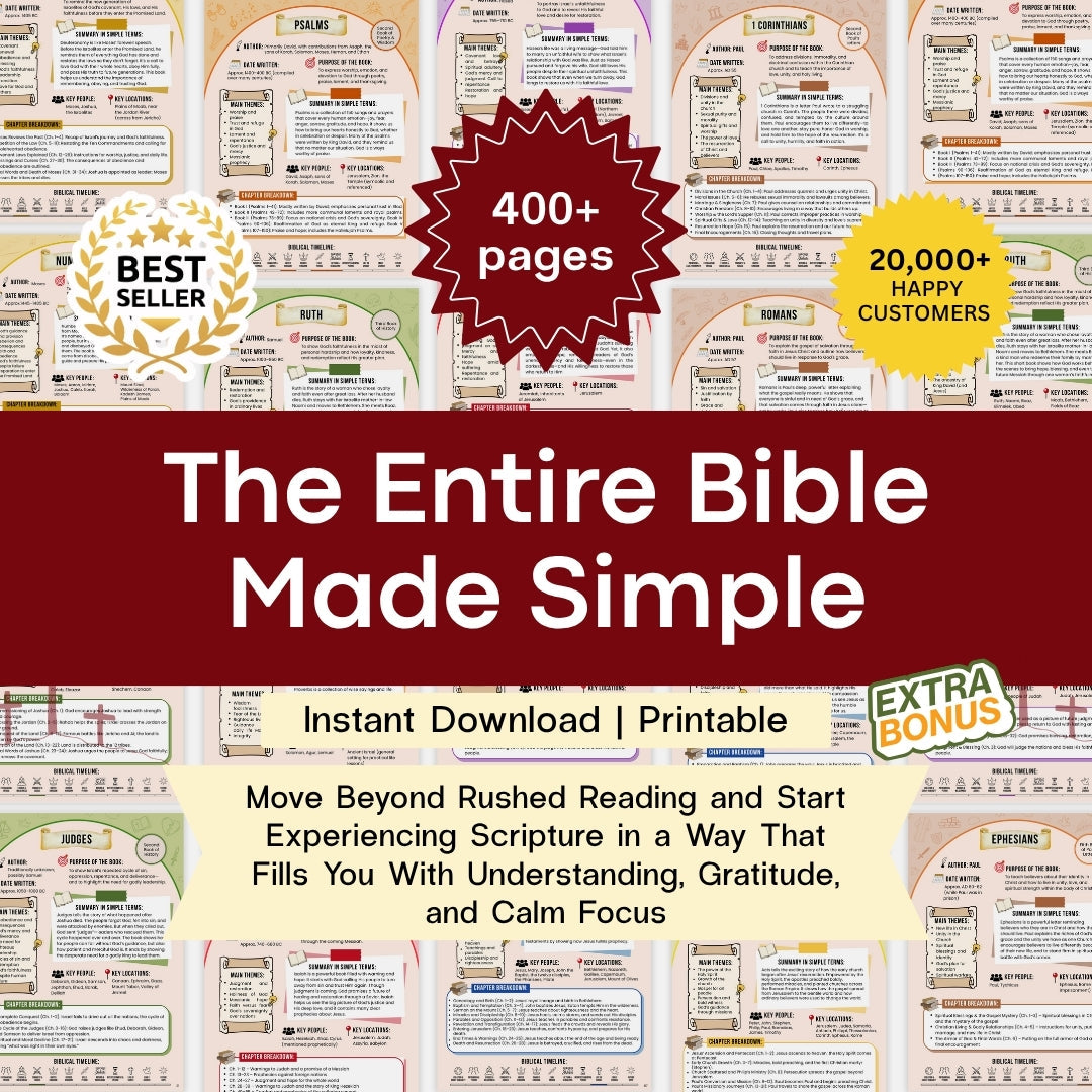The Entire Bible Made Simple – 400+ Page Study & Devotional Bundle