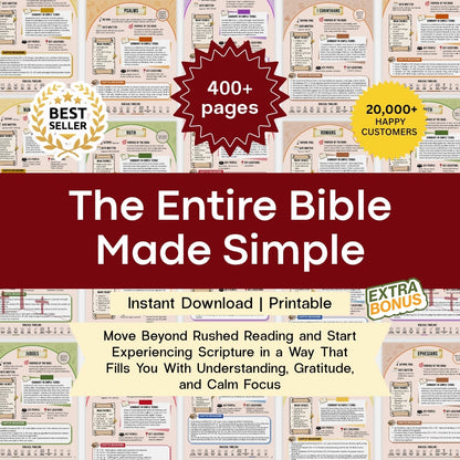 The Entire Bible Made Simple – 400+ Page Study & Devotional Bundle