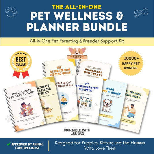 The All-in-One Pet Wellness & Planner Bundle | 8-in-1 Printable Pet Parenting & Breeder Kit