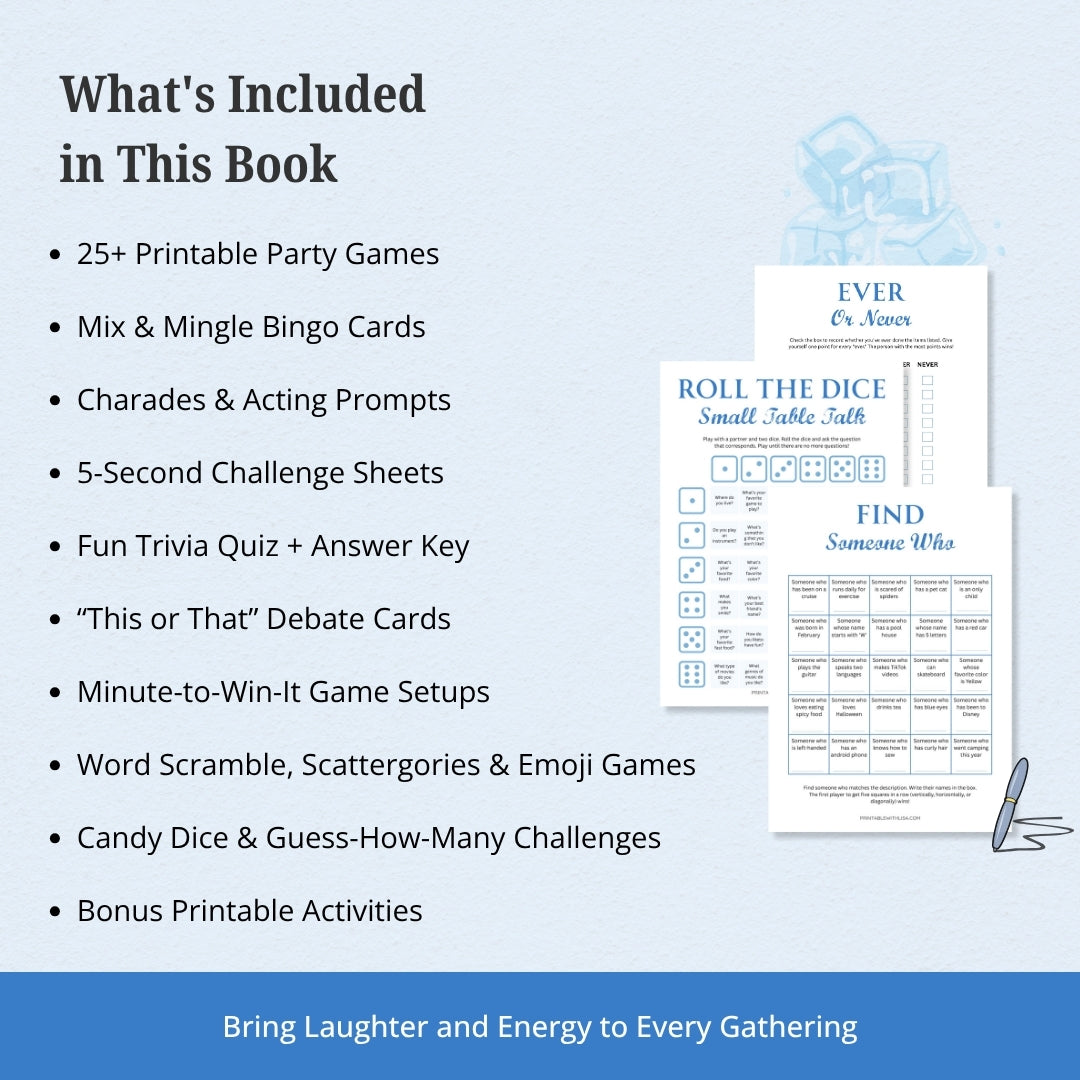 Icebreaker Games Bundle – Fun Party, Classroom & Team Icebreakers