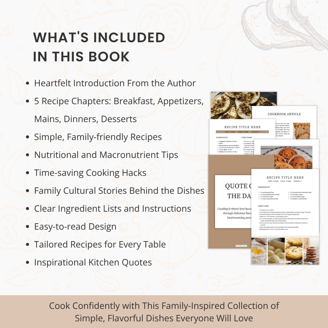 The Ultimate Recipe Book Template – Create Your Family Cookbook with Love