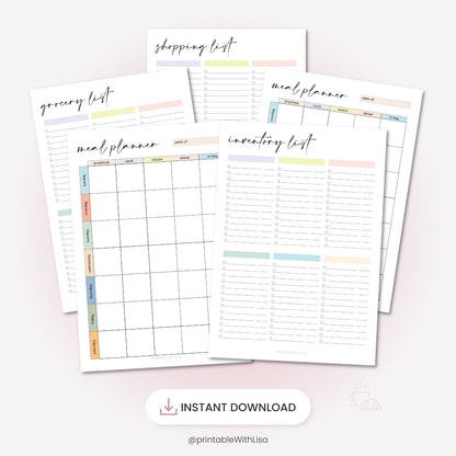 Meal Planner Printable, Meal Tracker, Food Journal