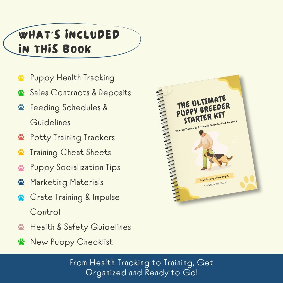 The Ultimate Puppy Breeder Starter Kit – 180+ Printable Templates & Training Tools for Dog Breeders