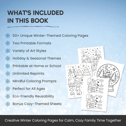The Ultimate Winter Coloring Bundle – Cozy Art Fun for Kids & Families