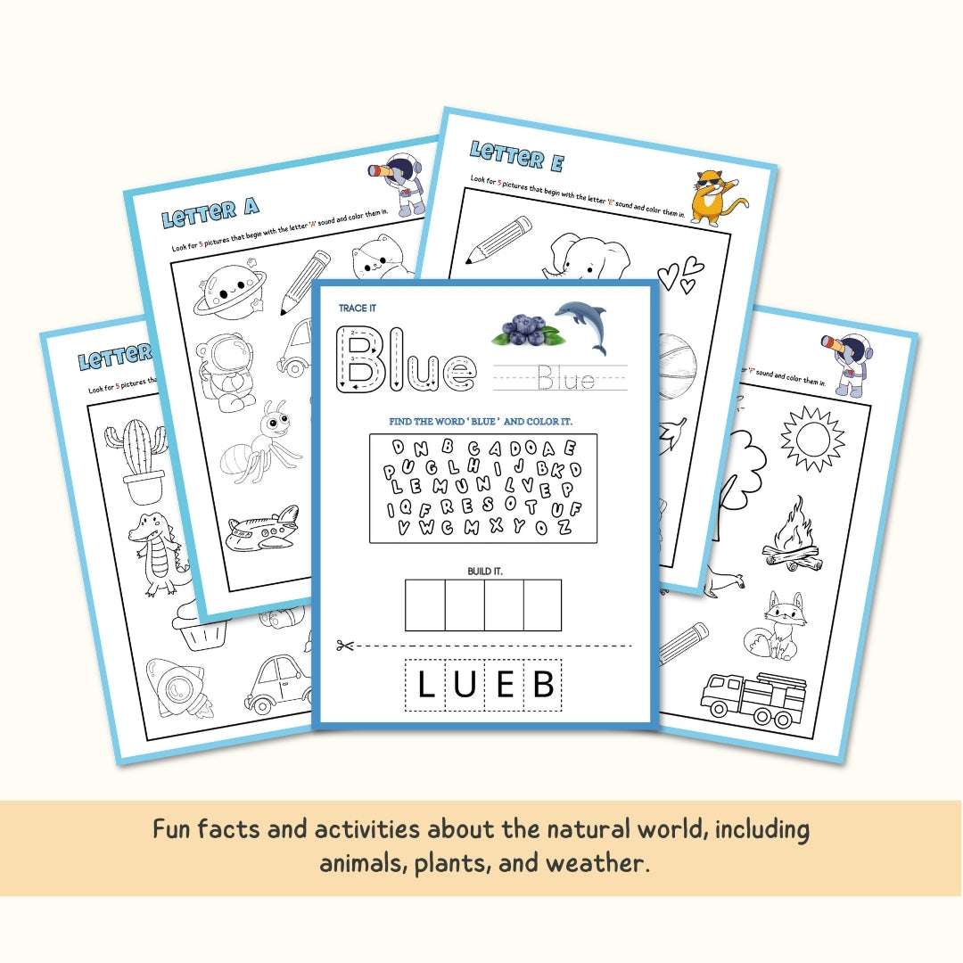 HOMESCHOOLING Kindergarten Busy Book, 90% Off! | 200+ Preschool & Toddler Worksheets | Kindergarten Curriculum | Level 1 - Pre-K Printables | Toddler Activity Book