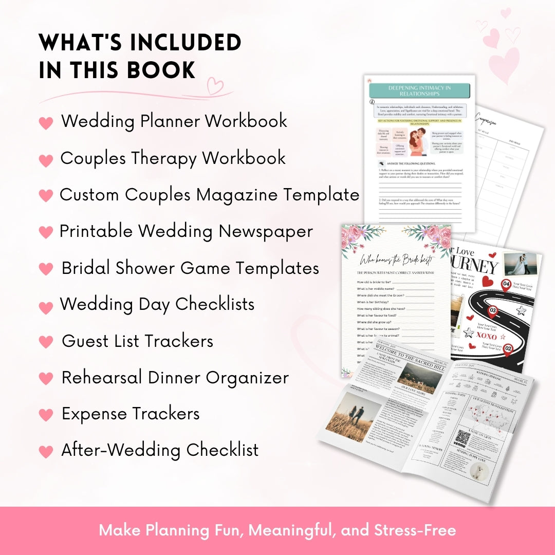 The Wedding & Couple’s Essentials Bundle – Your Complete Guide from Engagement to Honeymoon