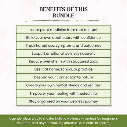 Holistic Herbal Healing & Natural Wellness Bundle - Herbs, Oils & Emotional Support