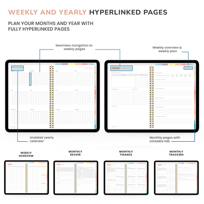 Digital Planner, Goodnotes Planner, iPad Planner, Notability Planner, Dated Digital Planner, 2023 2024 Undated Planner