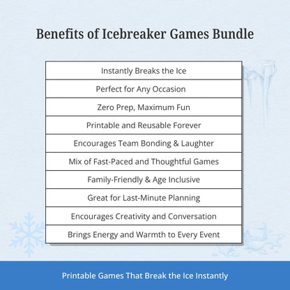 Icebreaker Games Bundle – Fun Party, Classroom & Team Icebreakers