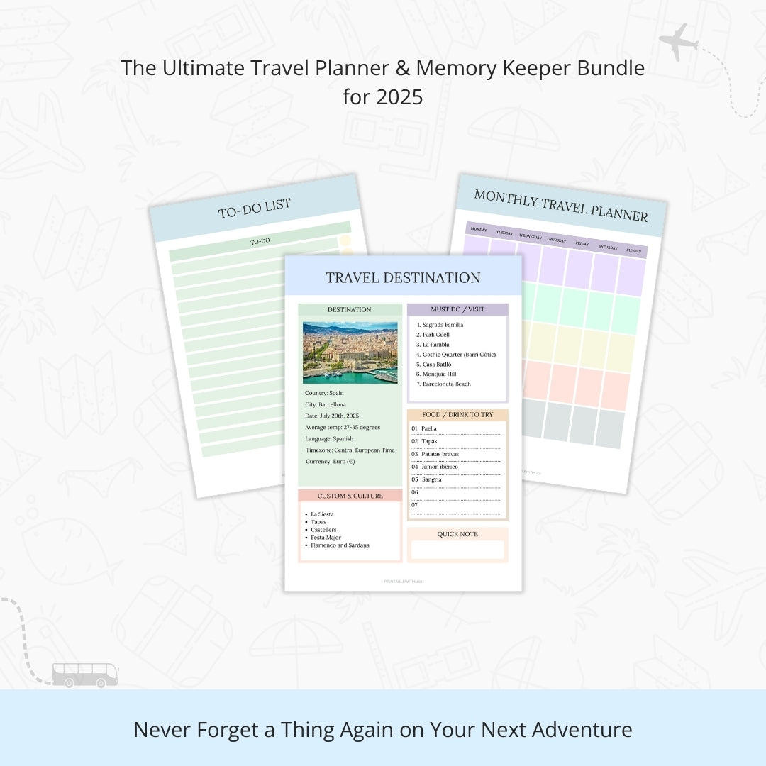 The Ultimate Travel Planner & Journal – Stress-Free Travel Planning & Memory Keeping in One