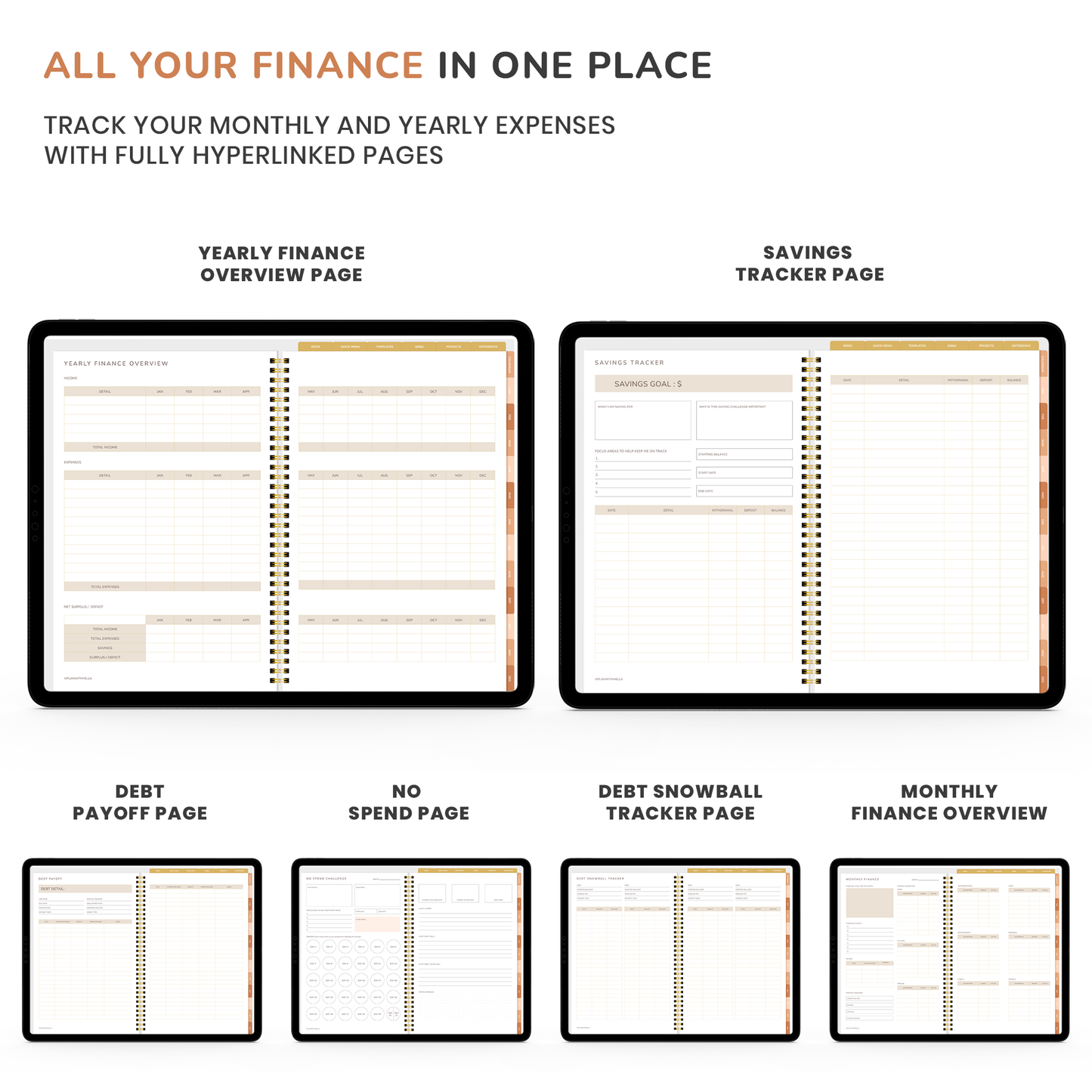 Digital Planner, Goodnotes Planner, iPad Planner, Notability Planner, Dated Digital Planner, 2023 2024 Undated Planner - BOHO THEME PLANNER