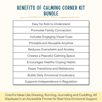 Calming Corner Kit Bundle – 40+ Printable Emotional Regulation & Coping Tools for Kids
