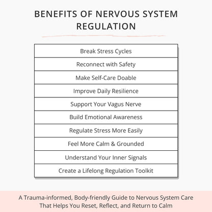 Nervous System Regulation Workbook, Somatic Exercise Polyvagal Theory Ladder Vagus Vagal Nerve Therapy Techniques Worksheets Co-regulation