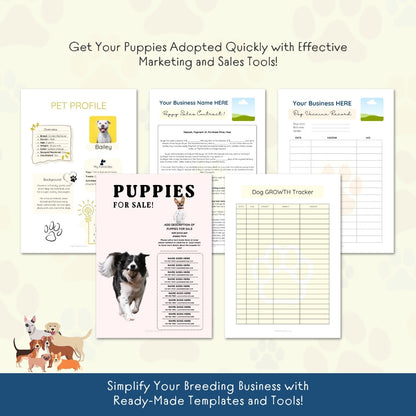 The Ultimate Puppy Breeder Starter Kit – 180+ Printable Templates & Training Tools for Dog Breeders