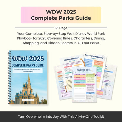 WDW 2025 Complete Parks Guide - The Ultimate 2025 Disney Family Planning Toolkit