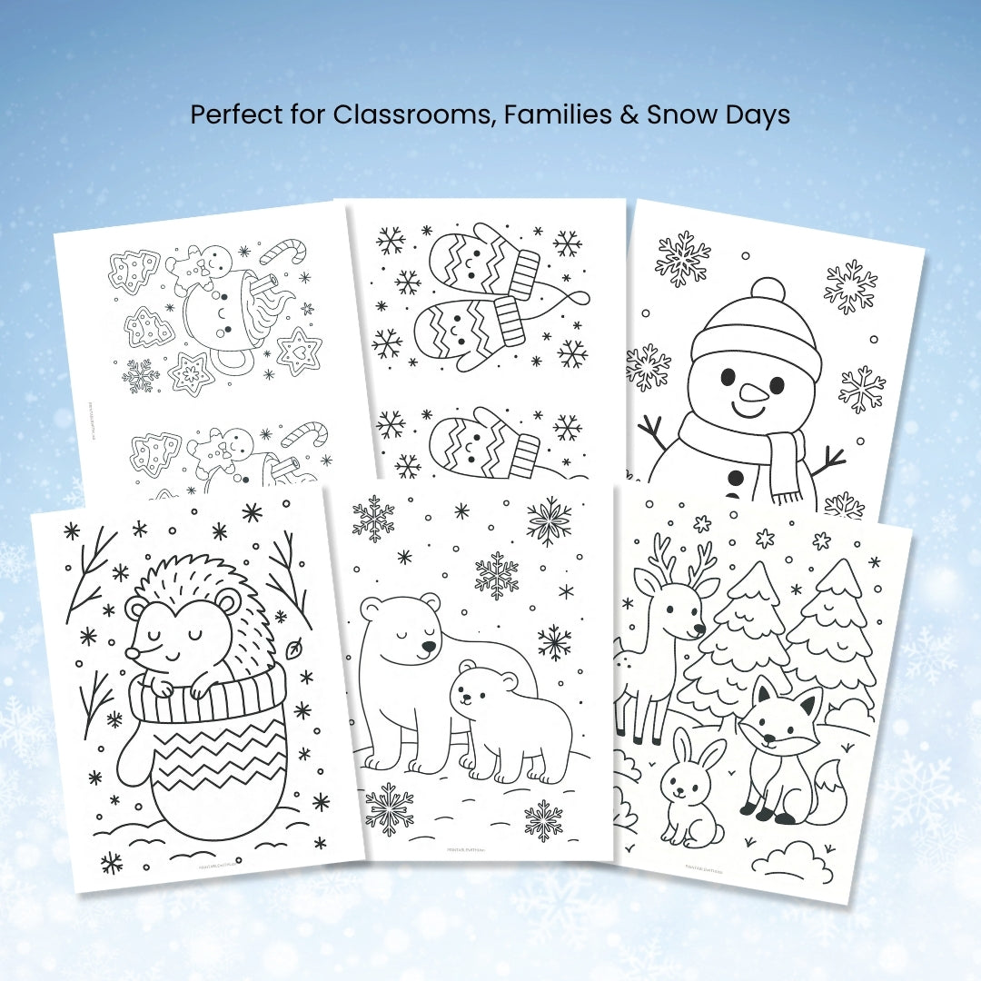 The Ultimate Winter Coloring Bundle – Cozy Art Fun for Kids & Families