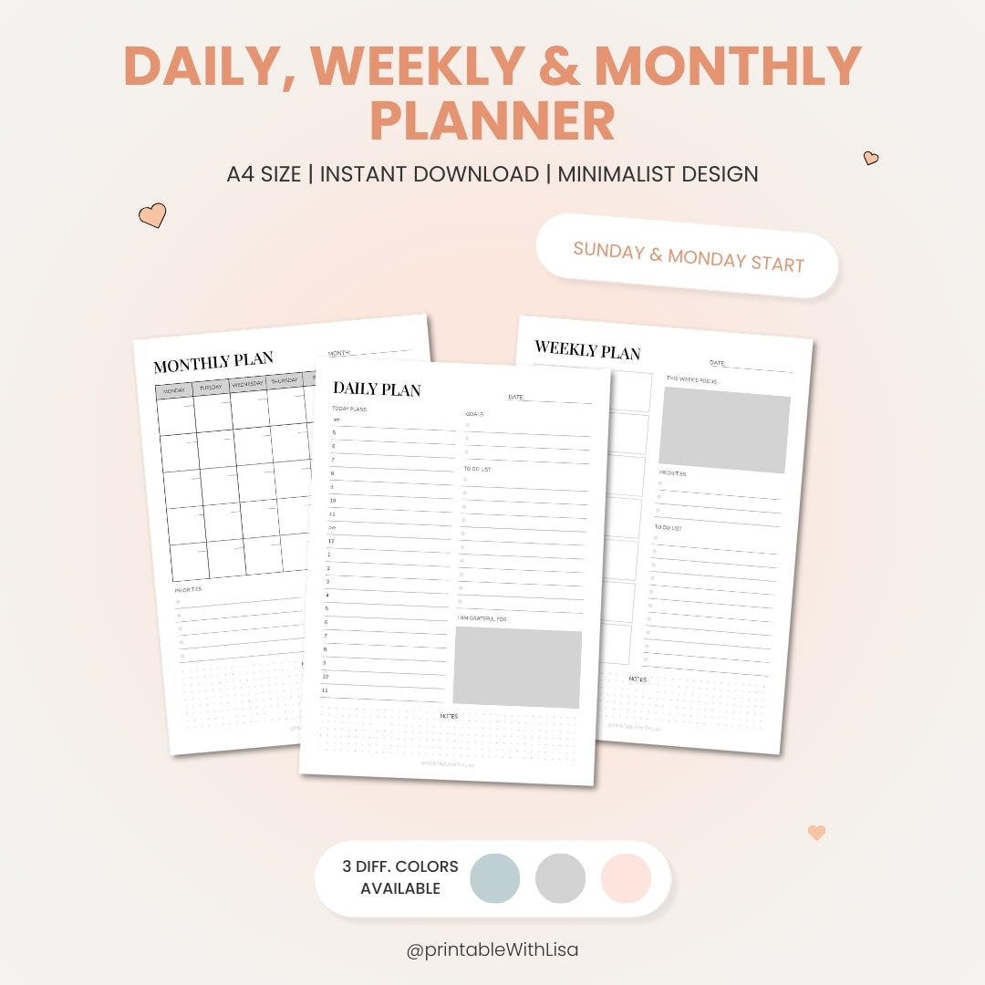 Ultimate Life Changer Printable Bundle - 9-in-1 Printable Set for Self-Care, Budget, Fitness, Goals, and More (200+ Pages) - PRINTABLEWITHLisa