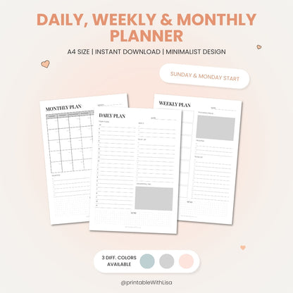 Ultimate Life Changer Printable Bundle - 9-in-1 Printable Set for Self-Care, Budget, Fitness, Goals, and More (200+ Pages) - PRINTABLEWITHLisa