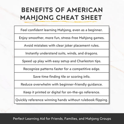 American Mahjong for Beginners Cheat Sheet – Learn Fast & Win Confidently
