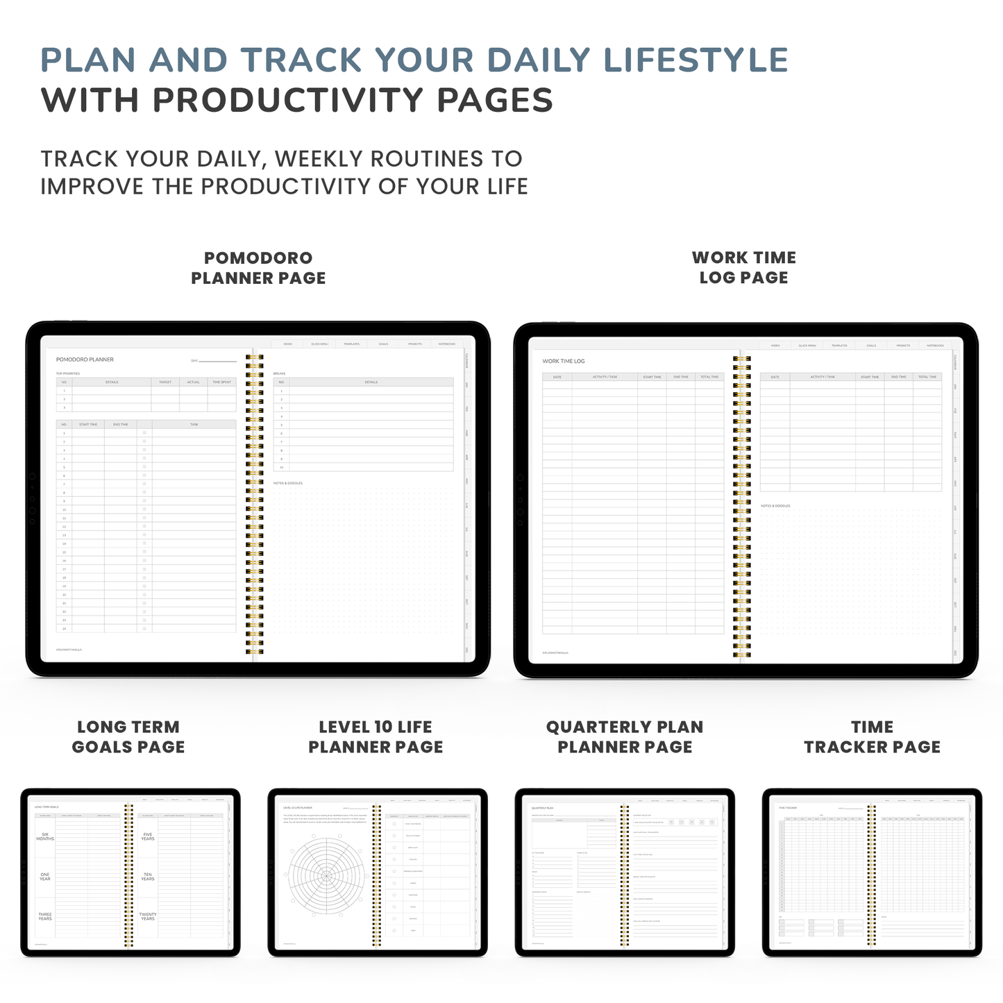 MODERN - NEUTRAL MINIMAL DIGITAL PLANNER - Digital Planner, Goodnotes Planner, iPad Planner, Notability Planner, Dated Digital Planner, 2023 2024 Undated Planner