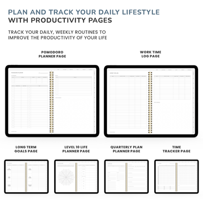 MODERN - NEUTRAL MINIMAL DIGITAL PLANNER - Digital Planner, Goodnotes Planner, iPad Planner, Notability Planner, Dated Digital Planner, 2023 2024 Undated Planner
