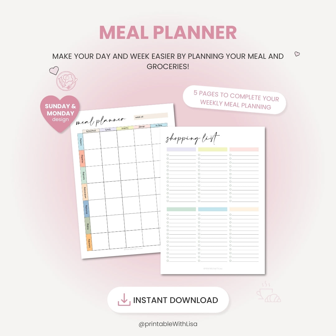 Ultimate Life Changer Printable Bundle - 9-in-1 Printable Set for Self-Care, Budget, Fitness, Goals, and More (200+ Pages) - PRINTABLEWITHLisa