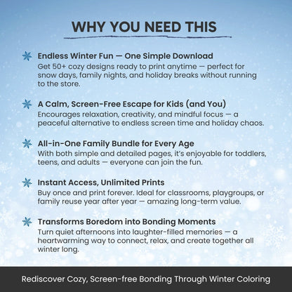 The Ultimate Winter Coloring Bundle – Cozy Art Fun for Kids & Families