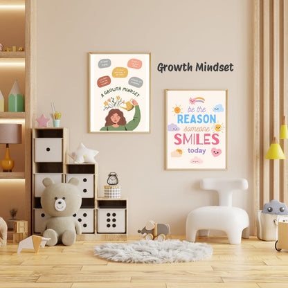 Growth Mindset Calm Corner Bundle – Mood Meter & Feelings Posters for Kids