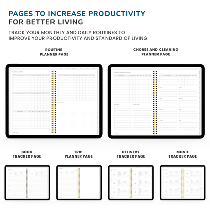 MODERN - NEUTRAL MINIMAL DIGITAL PLANNER - Digital Planner, Goodnotes Planner, iPad Planner, Notability Planner, Dated Digital Planner, 2023 2024 Undated Planner