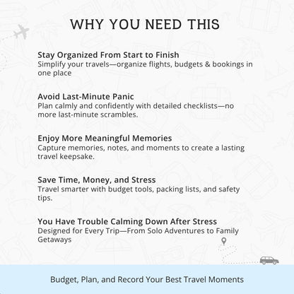 The Ultimate Travel Planner & Journal – Stress-Free Travel Planning & Memory Keeping in One