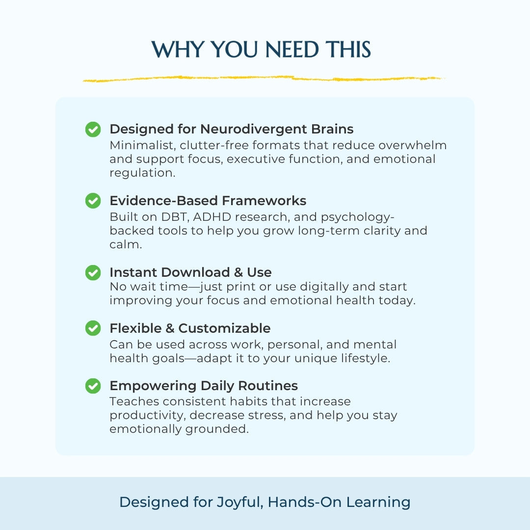 Focus & Emotional Clarity Bundle – Plan, Regulate & Thrive