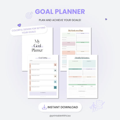 Ultimate Life Changer Printable Bundle - 9-in-1 Printable Set for Self-Care, Budget, Fitness, Goals, and More (200+ Pages) - PRINTABLEWITHLisa