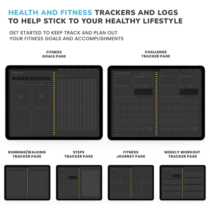 Dark Mode Digital Planner, Goodnotes Planner, iPad Planner, Notability Planner, Dated Digital Planner, 2023 2024 Undated Planner