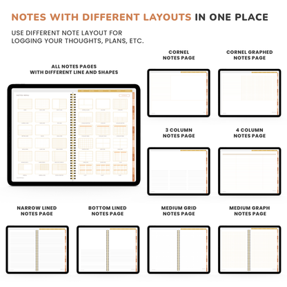Digital Planner, Goodnotes Planner, iPad Planner, Notability Planner, Dated Digital Planner, 2023 2024 Undated Planner - BOHO THEME PLANNER