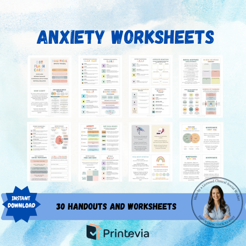 Teen mega 90% off bundle, therapy worksheets, healing journey, depression, anxiety, cognitive distortions, affirmations, boundaries