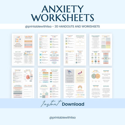 Teen mega 90% off bundle, therapy worksheets, healing journey, depression, anxiety, cognitive distortions, affirmations, boundaries