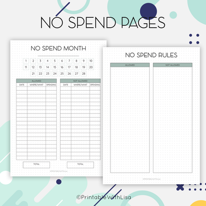 Bullet Journal, Finance, Savings, Bill Tracker, Debt Snowball, Savings Jar, Printable BUJO
