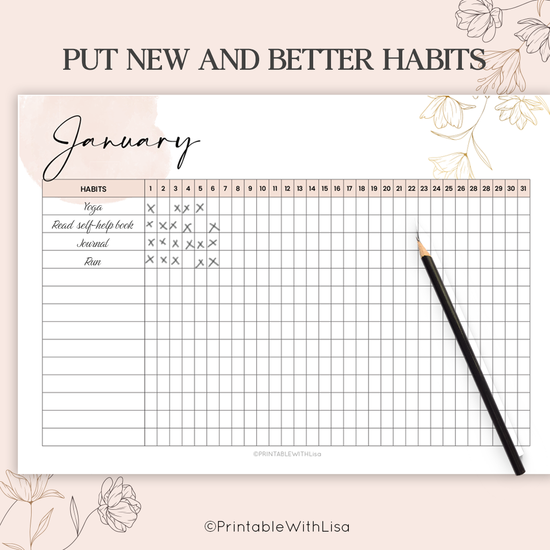 Daily Habit Tracker Printable