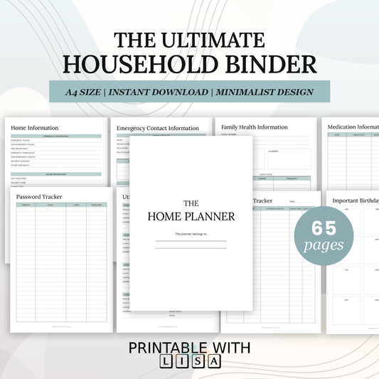 Household Binder Printable, Home Management Planner